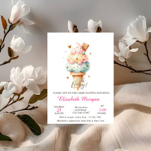 Invitation Glace d'été Oh bébé Baby Shower