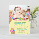 Invitation Glace été photo fête d'anniversaire (Debout devant)