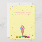 Invitation Glace été photo fête d'anniversaire (Dos)