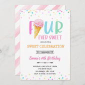 Invitation glace FOURever (Devant / Derrière)