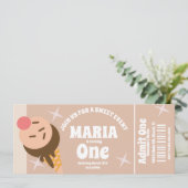 Invitation Glace Groovy Billet de fête d'anniversaire (Debout devant)