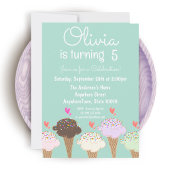 Invitation Glace mignonne Anniversaire