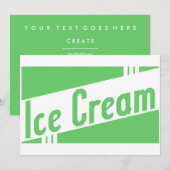 Invitation glace rétro (Devant / Derrière)