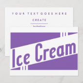 Invitation glace rétro (Devant / Derrière)