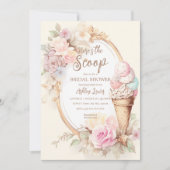 Invitation Glace rose blush vintage glace (Devant)