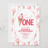 Invitation Glace Sweet One 1er Anniversaire (Devant)