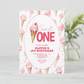 Invitation Glace Sweet One 1er Anniversaire (Debout devant)