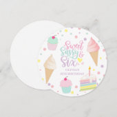 Invitation Glace Sweet Sassy et Six (Devant / Derrière)