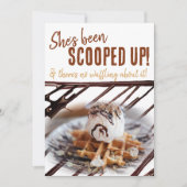 Invitation Glacée Crème glacée gaufre au chocolat (Devant)