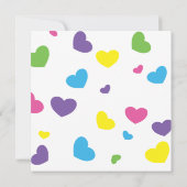 Invitation Glaces, arcs-en-ciel et coeurs (Dos)