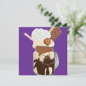Invitation Glaces Sundae Desserts Amusants (Debout devant)