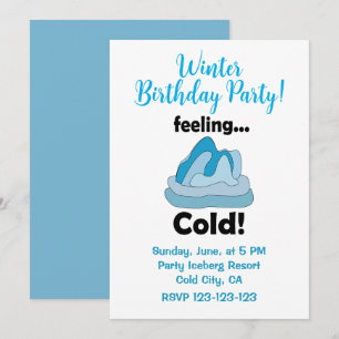 Invitation Glacier Iceberg Sentiment Froid Hiver Anniversaire