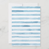 Invitation Glacier Lake Watercolor Stripe & Gold Letters (Dos)