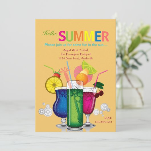 Invitation Glacière d'été (Debout devant)