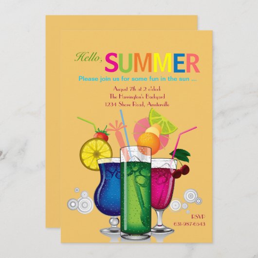 Invitation Glacière d'été (Devant / Derrière)