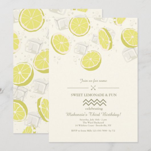 Invitation Glacière d'été (Devant / Derrière)