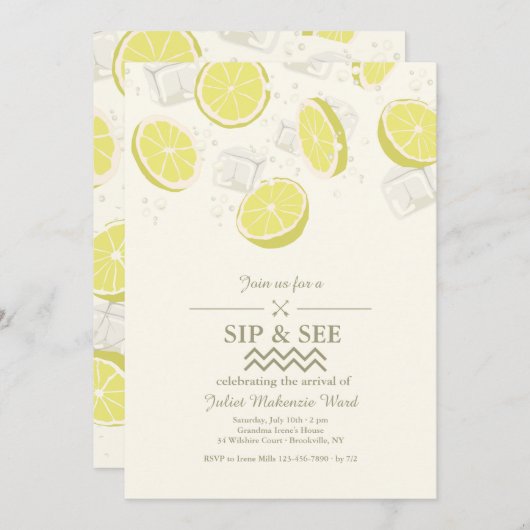 Invitation Glacière d'été (Devant / Derrière)