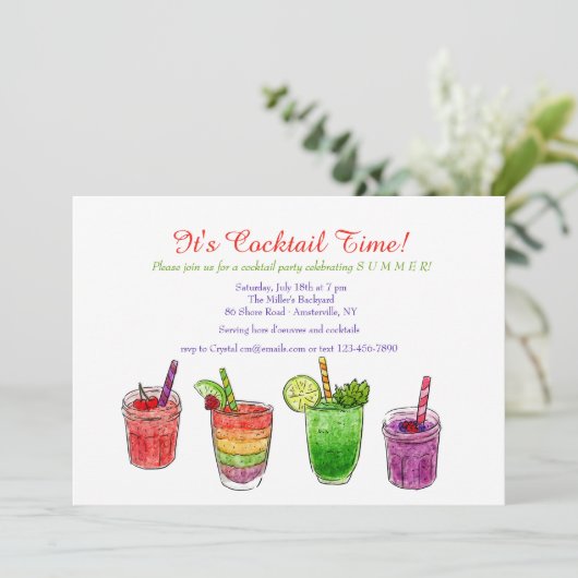 Invitation Glacière d'été (Debout devant)