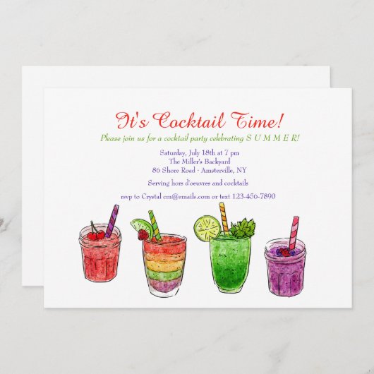 Invitation Glacière d'été (Devant / Derrière)