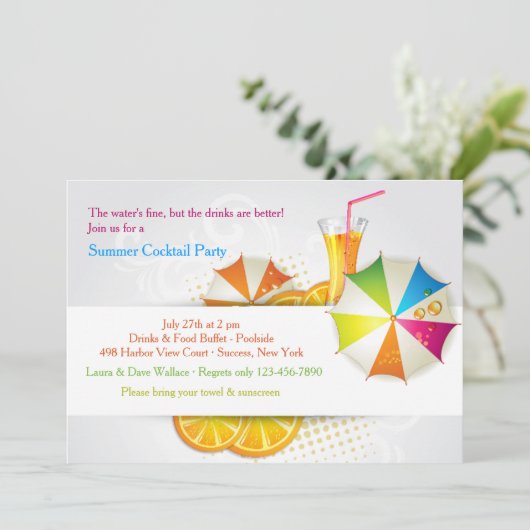 Invitation Glacière d'été (Debout devant)