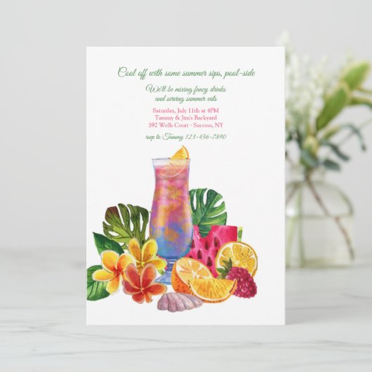 Invitation Glacière d'été (Debout devant)