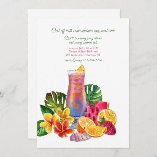 Invitation Glacière d'été (Devant / Derrière)