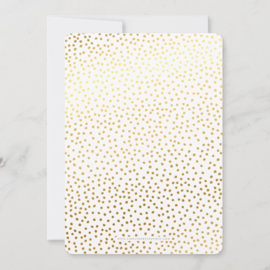 Invitation GLAM 21E ANNIVERSAIRE FÊTE mini en or confetti noi (Dos)