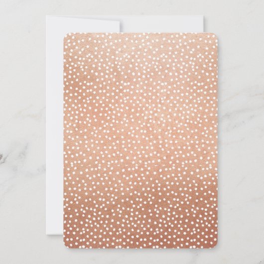 Invitation GLAM 30E FÊTE D'ANNIVERSAIRE rose or confetti invi (Dos)