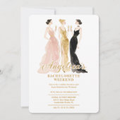 Invitation Glam 4 Women Elegant Evening Dresses Bachelorette (Devant)