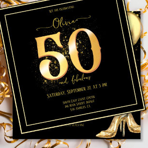 Invitation Glam 50 et Fabuleux Sparkling Gold Black