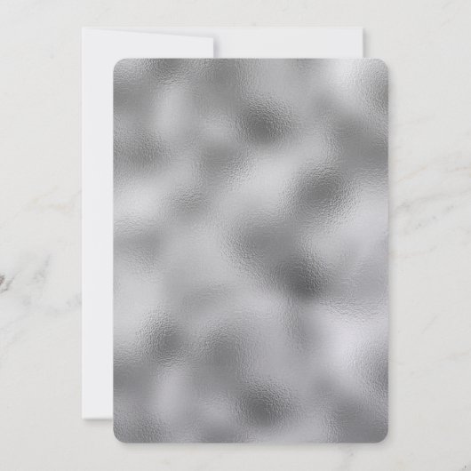 Invitation Glam à étincelles argentées (Dos)