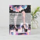 Invitation Glam and Funny Go-go Dancing Disco Bachelorette (Debout devant)