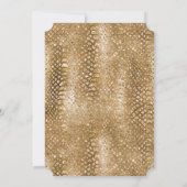Invitation Glam animal de la peau de serpent glacé or (Dos)