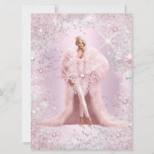 Invitation Glam Anniversaire rose argent hiver Wonderland Tia (Dos)