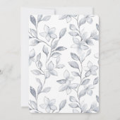 Invitation Glam Argent Bow Floral Anniversaire (Dos)