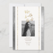 Invitation Glam avant qu'elle marche Photo Gold & Silver Brid (Devant)