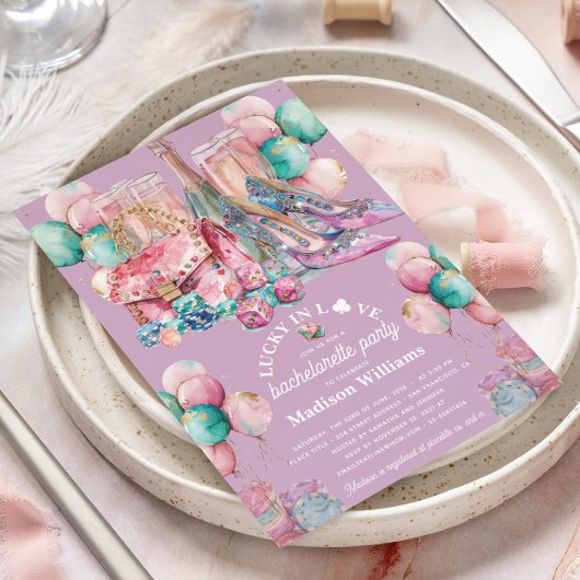 Invitation Glam Bachelorette Casino Party