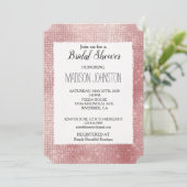Invitation Glam Blush Pink Glitz (Debout devant)