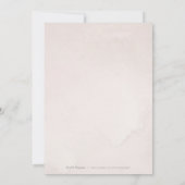 Invitation Glam blush rose or calligraphie Répétition Dîner (Dos)