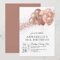 Glam Blush Rose Rose or Parties scintillant Balloo