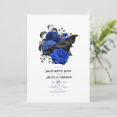 Invitation Glam Burgundy Raven Gothique Bachelorette Party (Debout devant)