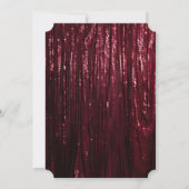 Invitation Glam Burgundy Red Glitzy Mariage (Dos)