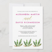 Invitation Glam Cactus Mariage (Devant)