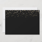 Invitation Glam Calligraphy Black Gold Confetti 40e anniversa (Dos)