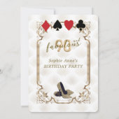 Invitation Glam Casino Art Déco 90 et fabuleux anniversaire (Dos)