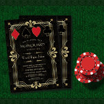 Invitation Glam Casino Royale Great Gatsby Bachelor Party<br><div class="desc">Glam, Charming, Roaring 20's Great Gatsby conception de carte, inspirée par le glamour des années 1920, glitz, vieux Hollywood. Il présente une élégante fausse forme dorée avec Fleur-de-lis, un faux séparateur doré, des polices vintages. Utilisez l'outil Personnaliser pour ajouter vos informations. Pour plus d'informations, visitez s'il vous plaît, ma collection...</div>