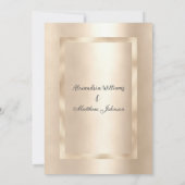Invitation Glam Champagne Gold Glamor Mariage de luxe (Dos)