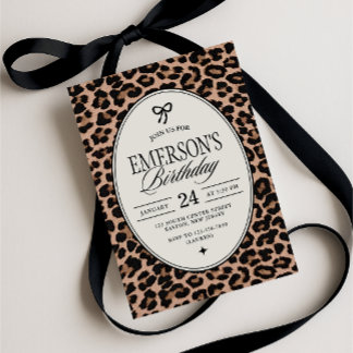 Invitation Glam Cheetah Print Birthday Party