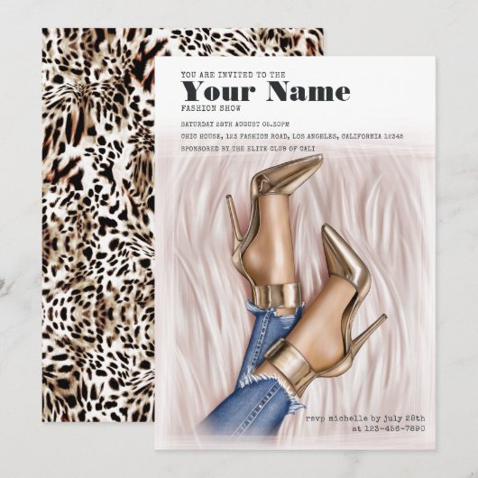 Invitation Glam Chic Fashion Show (Devant / Derrière)