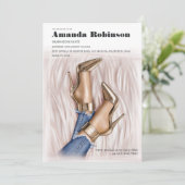 Invitation Glam Chic Fashion Show Graduation (Debout devant)